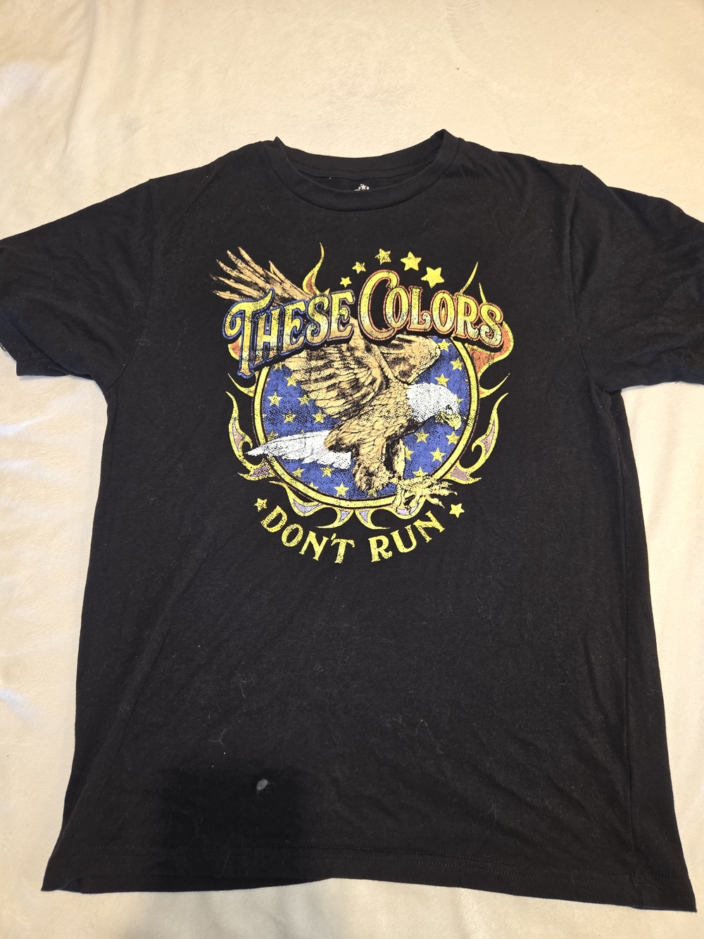 Black 'These Colors' Eagle Graphic Short Sleeve Tee